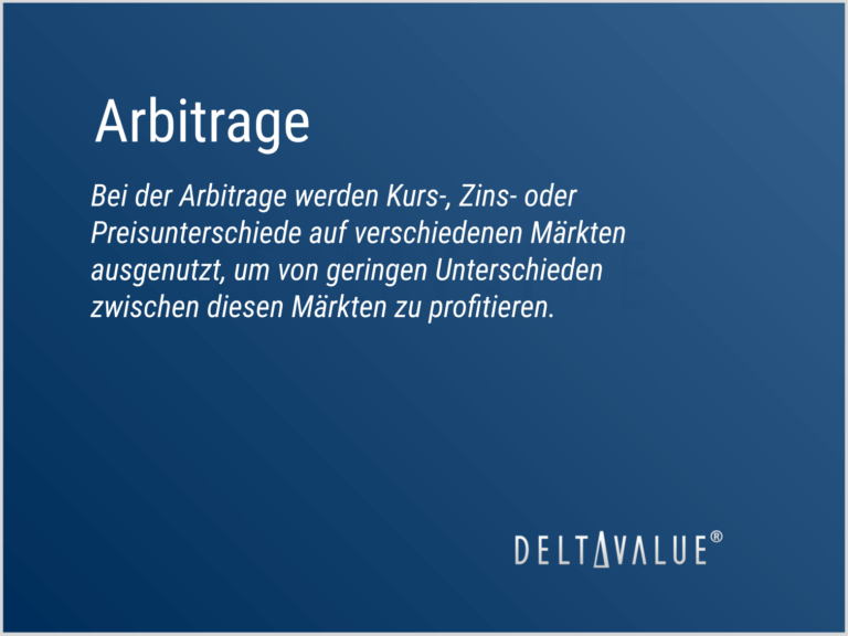 Arbitrage - Definition & Beispiel | DeltaValue