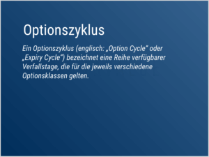 Optionszyklus - Definition
