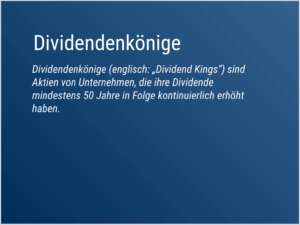 Dividendenkönige - Definition
