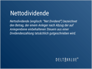 Nettodividende - Definition
